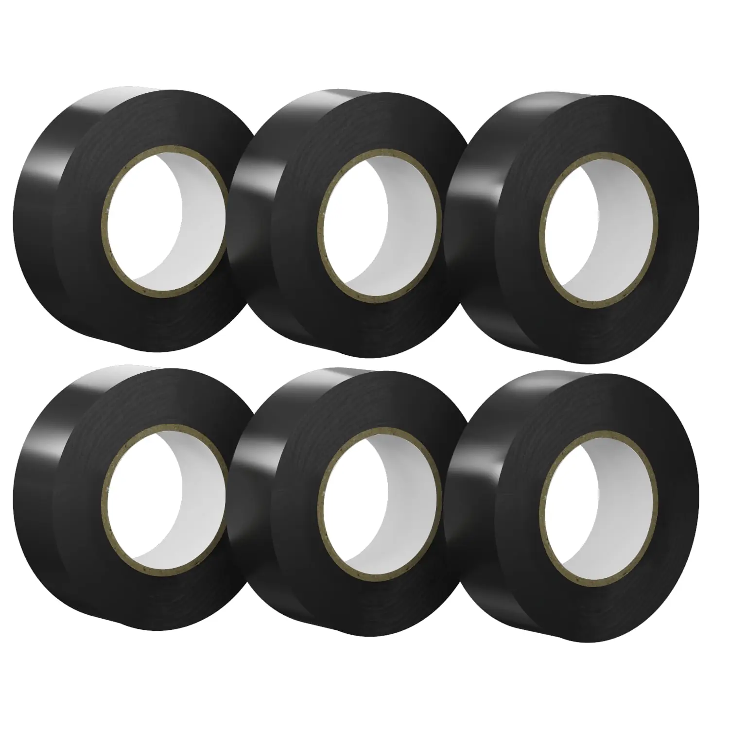 Black insulating tape for electricians