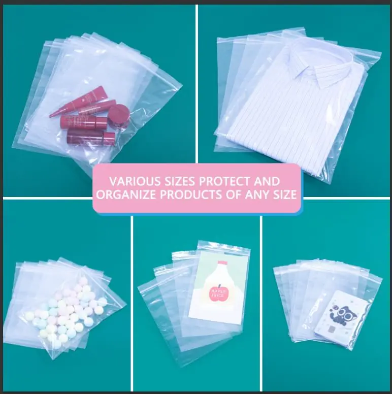 Clear Zip Bags - Reclosable Plastic Zip Poly